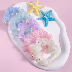 Nouveaux accessoires pour cheveux pour enfants : élastiques à haute élasticité, adhésifs, avec perles en maille colorées et anneaux à boucle plate, pour fêtes - Product Image 2