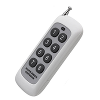 Control Remoto Universal RF de 433MHz con 1/2/4/5/6/8 Botones, Transmisor de Control Remoto Inalámbrico con Código de Aprendizaje para Puerta de Garaje