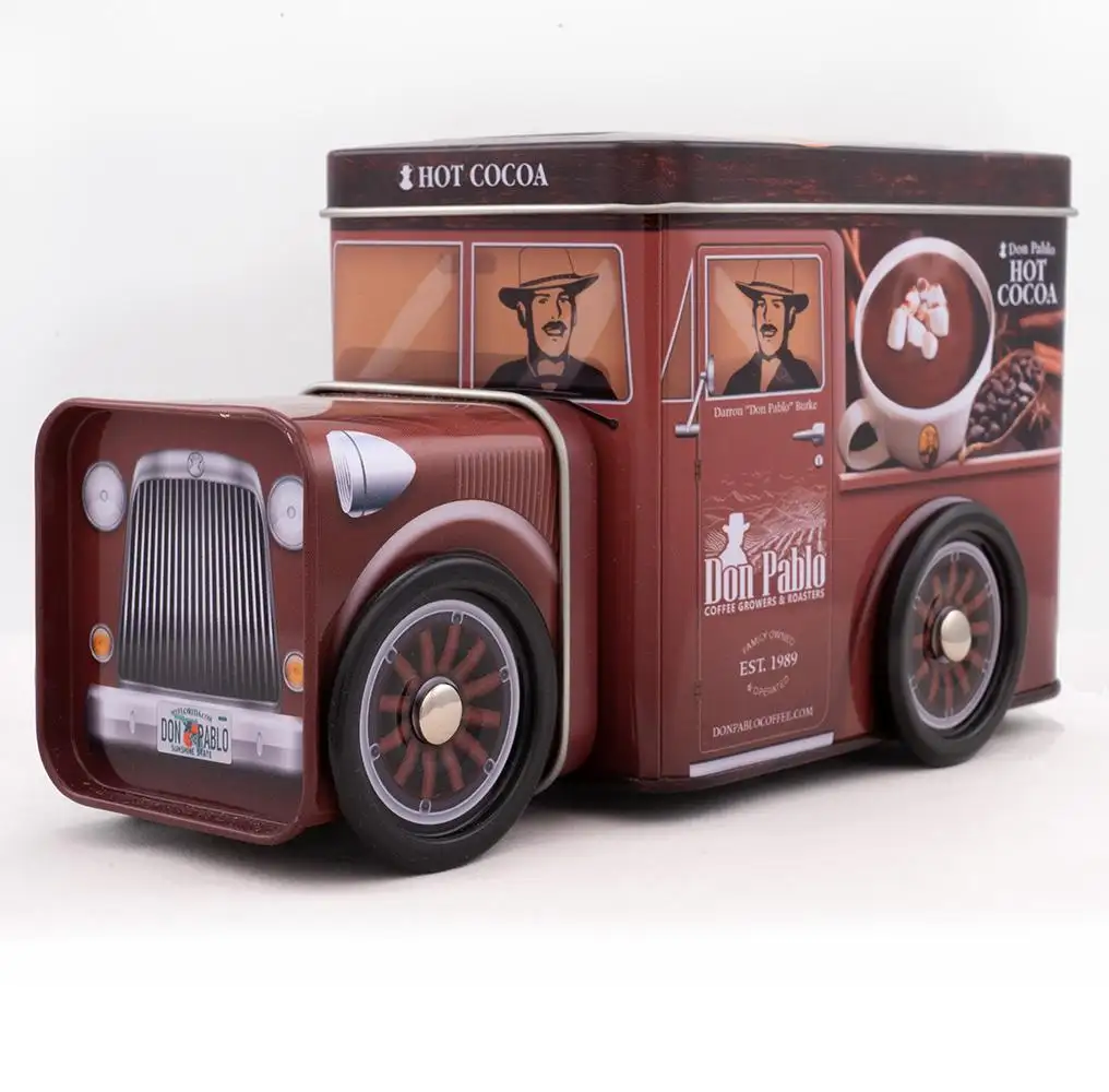 Заводская изготовленная на заказ коробка для хранения детских игральных карт в форме автомобиля жестяные коробки для грузовиков Рождественская подарочная жестяная коробка в форме Красного грузовика жестяная банка для мини-грузовика