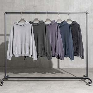 Logo personnalisé 380 grammes de sweats à capuche en coton épais imprimé sweat à capuche vintage vierge surdimensionné délavé à l'acide - Product Image 2