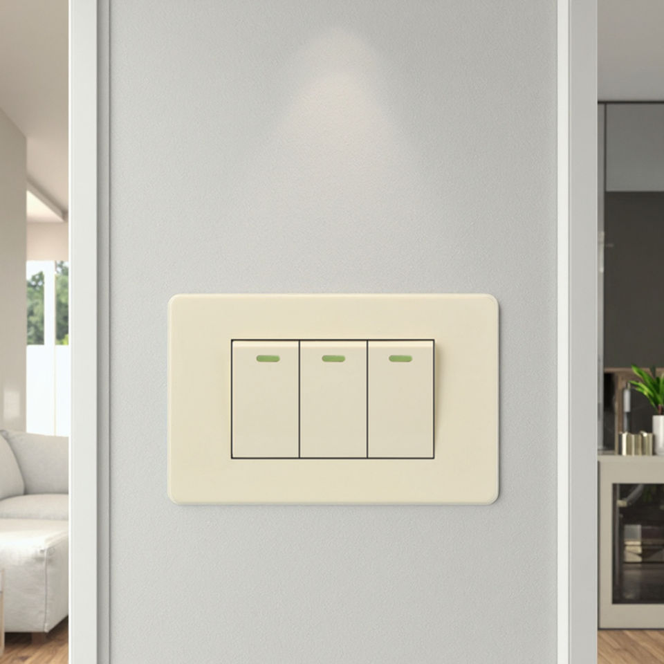 VNX Factory Customized Procurement Wholesale US Standard 1 2 3 Gang Physical 10A Push Button Smart Wall Switch