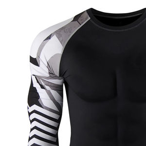 Camiseta de Compresión de Manga Larga para Hombre, de Secado Rápido y Cómoda, 100% Algodón, Cuello Redondo, Alto Rendimiento, para MMA - Product Image 5