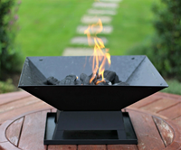Cheminée d'extérieur de jardin Carré Mini BBQ Grill Chauffage d'extérieur Carré Foyer pour poêle à bois