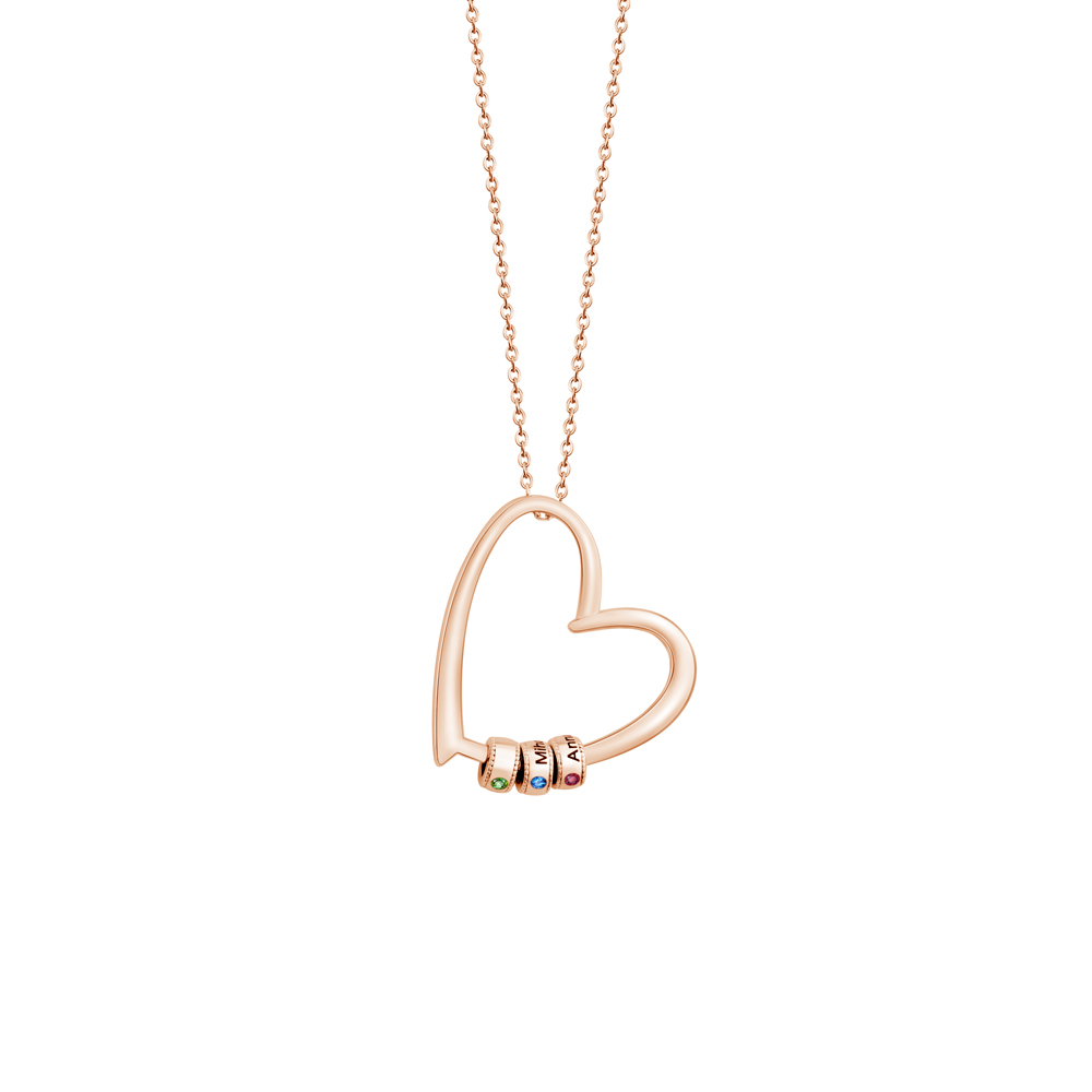 33*33mm heart Rose Gold