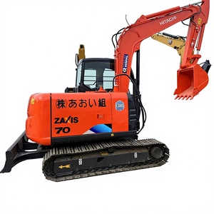 Excavadora de cadenas Hitachi ZX70 usada original, excavadora hidráulica pequeña de 7 toneladas para construcción - Product Image 1