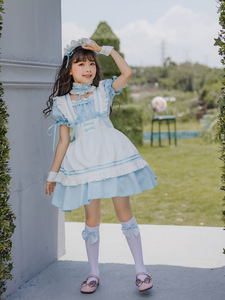 <span class=keywords><strong>Costume</strong></span> da Cameriera per Halloween, Abito Lolita Nero Giapponese per Ragazze, <span class=keywords><strong>Costume</strong></span> per Bambini per Spettacoli Animati - Product Image 3