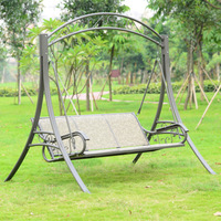 Nouveau design extérieur jardin 3 places patio balançoire chaise avec auvent réglable et cadre en acier durable balançoires chaises pour cour