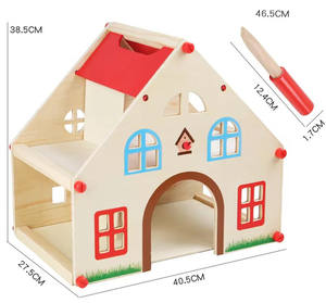 Wood <span class=keywords><strong>Pink</strong></span> <span class=keywords><strong>dollhouse</strong></span> Pretend Play Pequenos kits de madeira <span class=keywords><strong>mini</strong></span> <span class=keywords><strong>dollhouse</strong></span> para crianças - Product Image 5