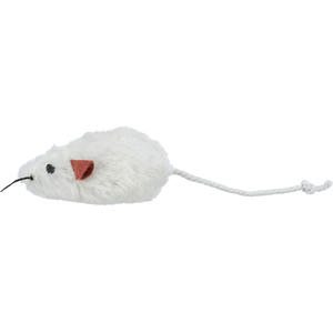 Juguete de Peluche de Ratón de 9 cm, Gris, Peludo, para Gatos, con Sonido - Product Image 2