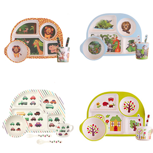 Sản Phẩm Mới 2025 Tùy Chỉnh Sợi Tre Trẻ Em Đặt Bữa Ăn Tối Trẻ Em Tre Đồ Ăn Đặt Bữa Ăn Tối - Product Image 3