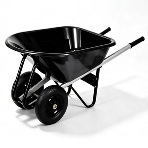 120 L 2-<b>Wheel</b> Wheelbarrow Manual Garden Cart Heavy Duty Farm Hand Cart Max Load 600 Lbs 16 in <b>Wheel</b> - Product Image 1