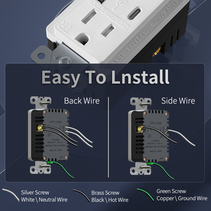 UL 인증 유니버설 소켓 USB 125V 벽면 소켓 USB 포트 15암페어 더블 A 포트 욕실 USB 콘센트 미국 시장용 - Product Image 6