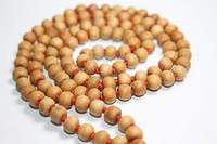 Excellence Artisanale Traditionnelle : Collier de Méditation Jap Mala en Perles Naturelles de 8 mm et Bois, 109 Perles Nouées à la Main, Puissance de la Méditation, Prix Abordable