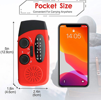 Générateur d'énergie portable d'urgence pour l'extérieur, prévention des catastrophes, radio multibandes solaire et à manivelle avec LED, essentiels de camping