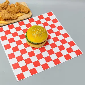 Kunden spezifisch bedrucktes hochwertiges Pergament papier Burger-Wachspapier in Lebensmittel qualität für Lebensmittel