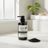 [SOY LAB] Champú para el Cuidado del Cuero Cabelludo con Frijol Negro 500ml, Limpiador Diario Calmante, Refrescante y Nutritivo para un Cuero Cabelludo Graso, Cómodo y Brillante