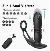 Vente en gros de jouets sexuels en silicone pour adultes, plug anal à chocs électriques, stimulateur de masturbation à vibration pour la cavité postérieure, stimulation par choc