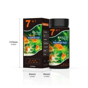 <span class=keywords><strong>Bandelettes</strong></span> de test d'<span class=keywords><strong>eau</strong></span> précises Hongyi W-7 7 en 1 pour aquarium et bassin à poissons (plastique) - Product Image 2