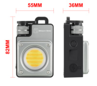 Bright Bird Kompakte Superhelle 3000LM COB Arbeitsleuchte, Wiederaufladbar, Magnetfuß mit Haken, Rotlicht für Kfz-Reparatur und Inspektion