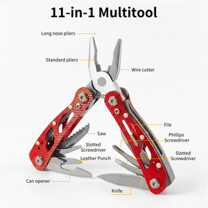 OEM 12 in 1 Serrated Aluminum Handle DIY <b>Multi</b> <b>Tool</b> EDC Hunting Survival <b>Camping</b> Pliers with Knife Saw - Product Image 2