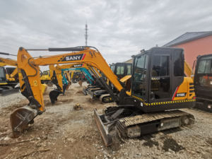 Mini-excavatrice d'occasion Sany SY60 de 6 tonnes, marque chinoise, engin de construction sur chenilles, avec moteur d'origine pour Sany - Product Image 2