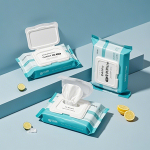 Alta Qualidade 100pcs Spunlace Tecido Não Tecido Eco-Friendly Baby <span class=keywords><strong>Wipes</strong></span> Soft & Unscented 80pcs Embalado Toalhetes Húmidos para Pele Sensível