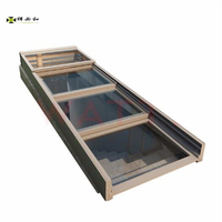 Pérgola de cristal de diseño retráctil deslizante de aluminio moderno OEM, sistema de techo eléctrico para Patio, persiana con patrón de apertura Horizontal