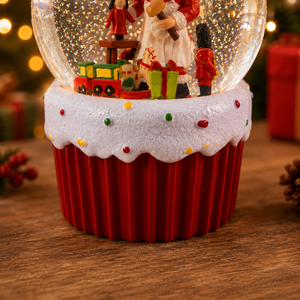 Vente en gros d'usine : Nouveauté ! Boîte à musique exquise de Noël, boule de bonbons, ornement, globe à neige, lampe artisanale - Product Image 4