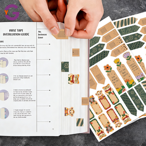 Marcadores Adhesivos de Papel Kraft con Corte Personalizado para Diarios y Lectores de Libros, Calcomanías con Numeración de Páginas Escribibles - Product Image 3