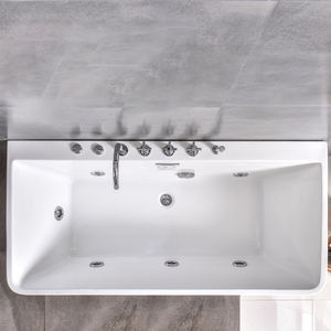 Double <span class=keywords><strong>Massage</strong></span> Surf Standalone Hotelhome <span class=keywords><strong>Couple</strong></span> Bain Salle de Bain Multifonctionnel Whirlpool <span class=keywords><strong>Spa</strong></span> Cascade Acrylique Baignoire de <span class=keywords><strong>Massage</strong></span> - Product Image 4