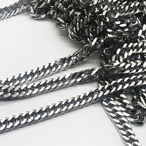 Collier chaîne Miami en acier inoxydable plaqué or 18 carats, style hip-hop cubain, vente en gros pour hommes et femmes - Product Image 5