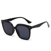 Nouvelles Lunettes de Soleil Rétro à Grande Monture Rectangulaire pour Hommes, Tendance Mode Noir, Protection Solaire de Voyage