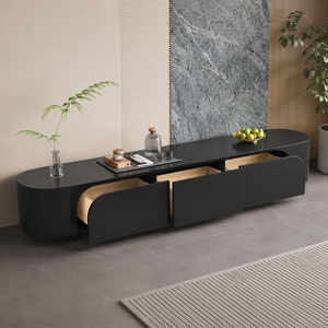 <span class=keywords><strong>Meuble</strong></span> <span class=keywords><strong>TV</strong></span> minimaliste et élégant en panneau <span class=keywords><strong>laqué</strong></span> écologique, <span class=keywords><strong>meuble</strong></span> de rangement <span class=keywords><strong>TV</strong></span> noir pour salon - Product Image 4