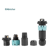 Connecteur rapide mâle/femelle E-Weichat IP68 10A 450V M23 4/5 broches, en alliage de cuivre PA66, pour câbles de 5-9mm/9-12mm, LED