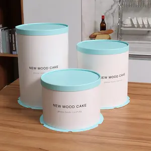 Yüksek kaliteli yuvarlak kutular toptan özelleştirilebilir uzun yuvarlak renkli kek paketi kutusu