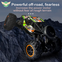Voiture RC tout-terrain 4x4 Flytech portable 2.4G 1:16 grande taille avec pneus ABS pour montée à 45 degrés, jouet pour enfants avec télécommande incluse