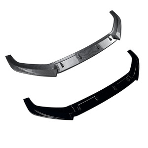 Audi A5 S5 F5 2017-2020 Front Lip Spoiler Matte Piano Black Carbon Fiber Texture Tuning Style Small Surround Kit - Product Image 3