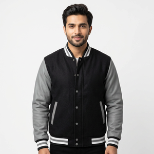 Best Hot Sale Latest Design High Quality Customized Men Casual Varsity <b>Jacket</b> New Fashionable Letterman <b>Jackets</b> For Boys - Product Image 1