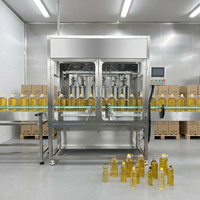 Machine automatique de remplissage, de bouchage et d'étiquetage d'huile de moutarde |   Équipement de production pour ligne d'embouteillage d'huile de cuisson comestible