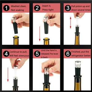 Pompe à vide professionnelle réutilisable, <span class=keywords><strong>bouchon</strong></span> à <span class=keywords><strong>vin</strong></span> en silicone étanche et anti-fuite - Product Image 4