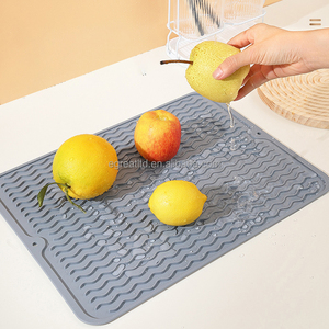 <b>Kitchen</b> Accessories Dish <b>Drying</b> Pad with Non-slip Rubber Backed Heat Resistant <b>Mat</b> Silicone <b>Mat</b> for <b>Kitchen</b> Counter - Product Image 1