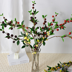 Plante artificielle de baies de bayberry simulées Laixing, verdure artificielle pour la décoration intérieure, accessoires de Noël et de mariage, en PVC souple - Product Image 4