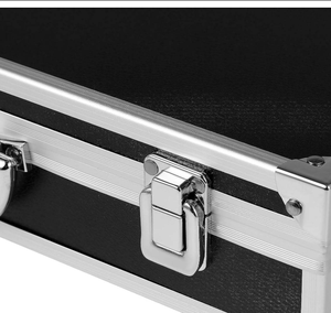 Maletín de Aluminio Plateado al por Mayor con Cerradura, Estuche Rígido Metálico con Espuma para Viajeros, Equipaje, Artesanía y Dinero en Efectivo - Product Image 5