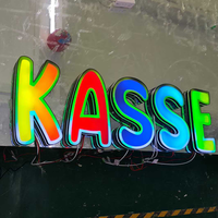 Letrero Luminoso Personalizado de Acrílico Líquido Iluminado en 3D RGB a Todo Color con Logotipo LED para Negocios, Letrero para Fachada de Tienda al Aire Libre