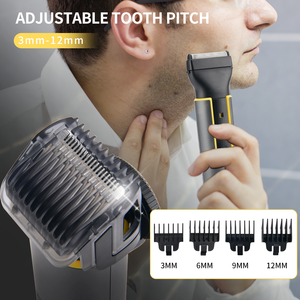 23 impostazioni di lunghezza regolabile quadrante barba Trimmer ricaricabile tagliacapelli Set professionale <span class=keywords><strong>barbiere</strong></span> per gli uomini 4 in 1 elettrico - Product Image 5