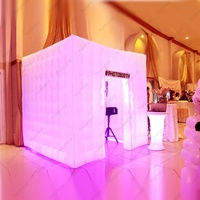 Chapiteau gonflable portatif de cube de boîte de nuit de maison de tente de parties de Rohs de la CE disco menée grande boîte de nuit gonflable avec le ventilateur
