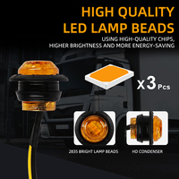 Camion LED signal lumière latérale 3led feux diurnes bouton d'avertissement lumière latérale Eagle Eye
