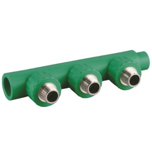 Chất lượng cao đầy đủ nhựa ppr Collector đa tạp áp lực cao PP-R Ống phân phối chèn đồng thau Nữ kết nối - Product Image 2