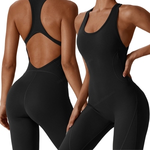 ชุดบอดี้สูทออกกำลังกายสำหรับผู้หญิง รุ่น BS-1656 คอวี แขนกุด สไตล์สปริงใหม่ ระบายอากาศได้ดี ผลิตจากผ้าสแปนเด็กซ์/ไนลอน กระชับเอว เหมาะสำหรับโยคะและพิลาทิส - Product Image 5