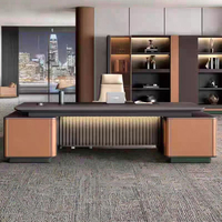 Personnalisé haut de gamme Design moderne en forme de L directeur directeur directeur PDG patron bureau en forme de l bureau exécutif Escritorio De Oficina